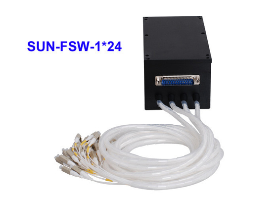 Przełącznik światłowodowy 30dB z tłumieniem odbicia FSW 1x24 Mechaniczny WDM 1x16 1x32 OM4